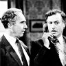 © BBC Image : This picture may only be published with editorial specifically referring to the program depicted. Refer to the Photo Library for release. YES MINISTER; 870220; PHOTO SUPPLIED; PHOTO SHOWS A SCENE FROM THE TV SERIES ’YES MINISTER” L-R NIGEL HAWTHORNE AS SIR HUMPHREY APPLEBY, PAUL EDDINGTON AS IM HACKER, MP AND DEREK FOWLDS AS BERNARD WOOLEY
