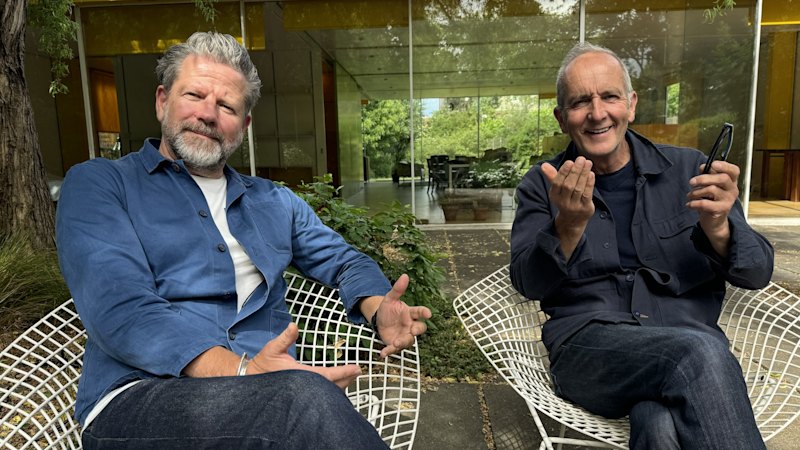 Did Kevin McCloud’s podcast buddy just make him blush?