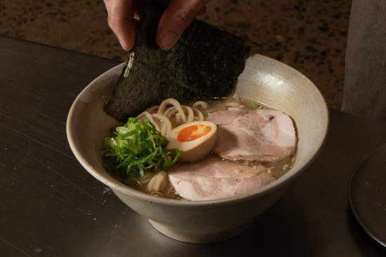 Chef Daiki Shigeta’s signature ramen with hand-cut rye noodles.