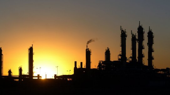 A natural gas plant in the Cooper Basin.