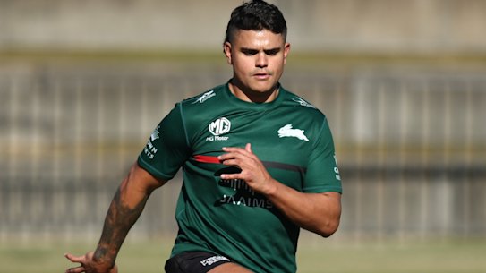 Latrell Mitchell returned to Souths training on Monday.