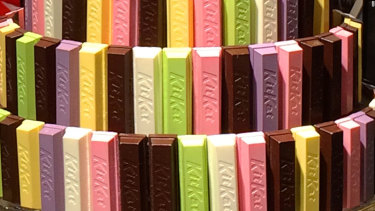 Cult following: Kit Kats in Japan, multicoloured and multiflavoured.