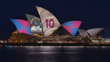 The approved design for the Opera House Everest promotion.
