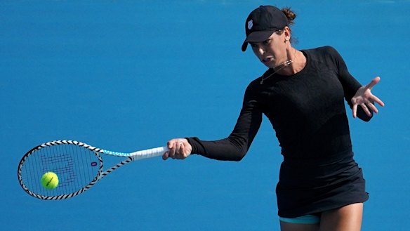 Ajla Tomljanovic beat Maria Sharapova at Kooyong on Thursday.