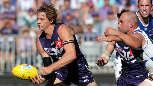 Fyfe was elite against the Roos, his 32 touches including eight intercepts, 13 score involvements, five centre clearances and 22 contested posessions.