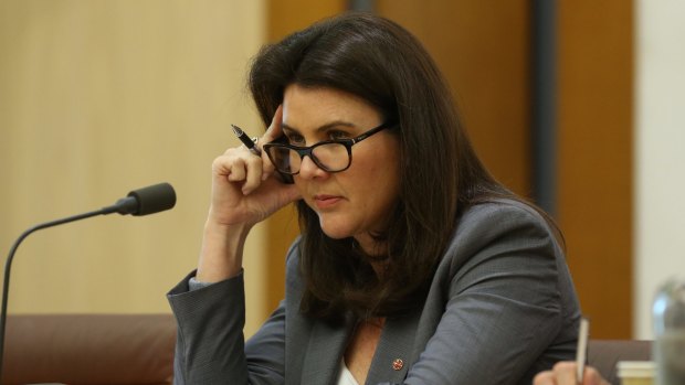 Senator Jane Hume during a hearing for the Economics References Committee.