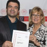 Ali Nazari receives a commendation from Swinburne University in 2017