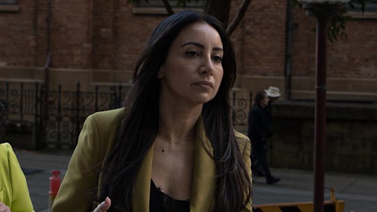 Antoinette Lattouf outside court.