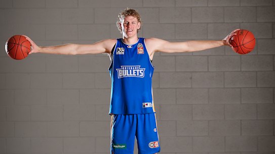 Looming large: Rocco Zikarsky.