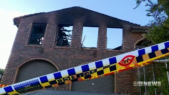 The house suffered substantial damage from the flames.