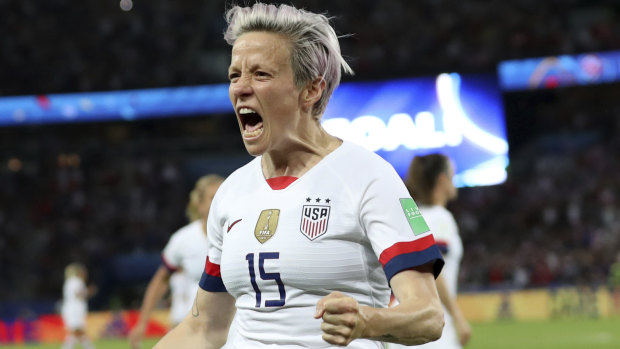 The clincher: Megan Rapinoe after scoring the second goal.
