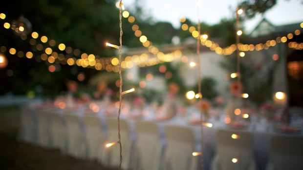 The wedding  was a homegrown affair: music, beer, decor and food all provisioned by friends.