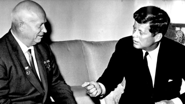 Khrushchev and JFK at their first meeting in Vienna in 1961.