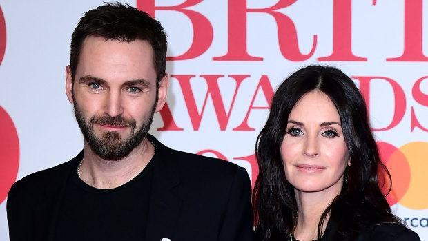 Courteney Cox and Johnny McDaid at the Brit Awards in February.