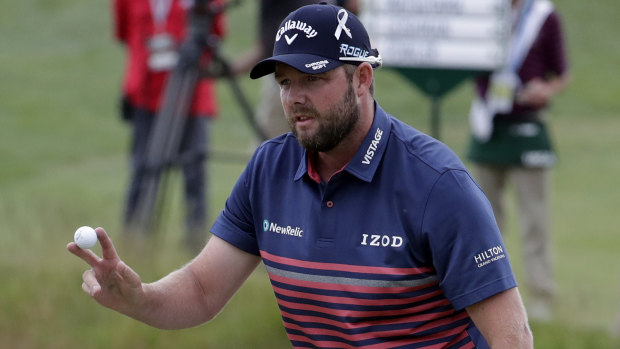 Best of a bad bunch: Marc Leishman is one of just two Australians left after the cut at the US Open.