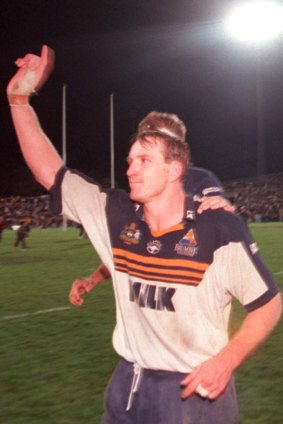 Brett Robinson in his playing days in 1997 - he captained the inaugural Brumbies team.