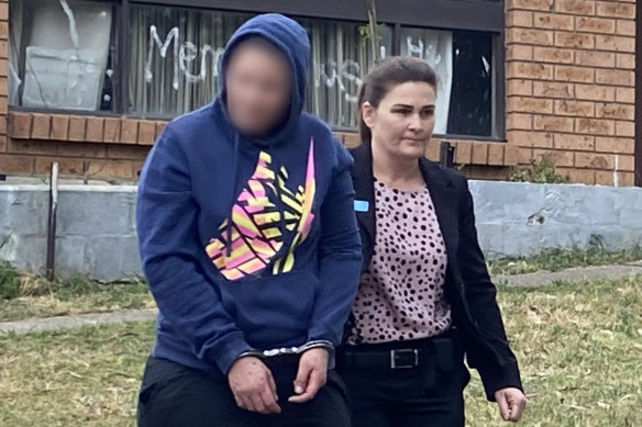 The 30-year-old woman, left, was arrested at a home in Singleton on Monday.