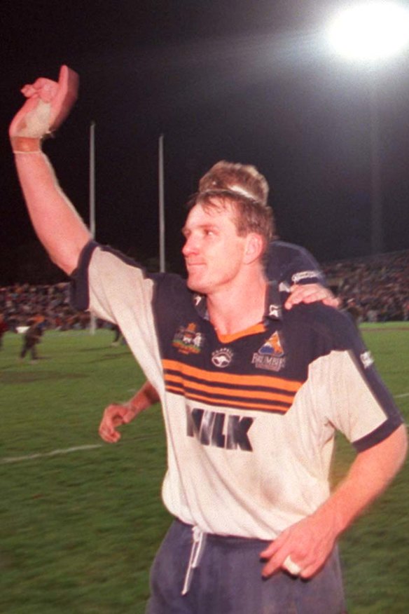 Brett Robinson in his playing days in 1997 - he captained the inaugural Brumbies team.