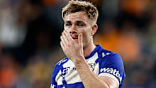 Lachlan Galvin reacts during Canterbury's loss to the Tigers.