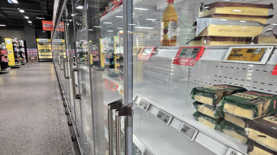 Woolworths’ Southbank store on Tuesday. Financial analysts say the industrial dispute will hurt the company’s bottom line.