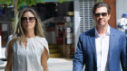 Bianca Rinehart and John Hancock arrive at WA’s Supreme Court on Monday.