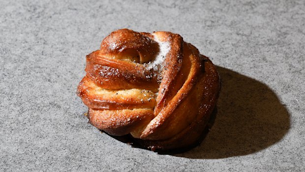 Cardamom buns are $6.50 at Elka in Heidelberg.
