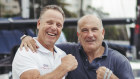 They have completed 60 Sydney to Hobart races between them: Andoo Comanche bowman Sven Runow, left, and Midnight Rambler skipper Ed Psaltis