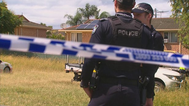 Police at the site of the stabbing death of a 20-year-old man at Underwood on Friday morning. The incident occurred during a disturbance between two groups of people on Fermont Road.