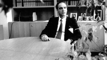 Justice Stein in his offices at the Land and Environment Court in September 1991.