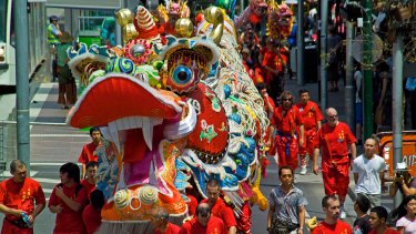 Chinese New Year celebrations in Melbourne.