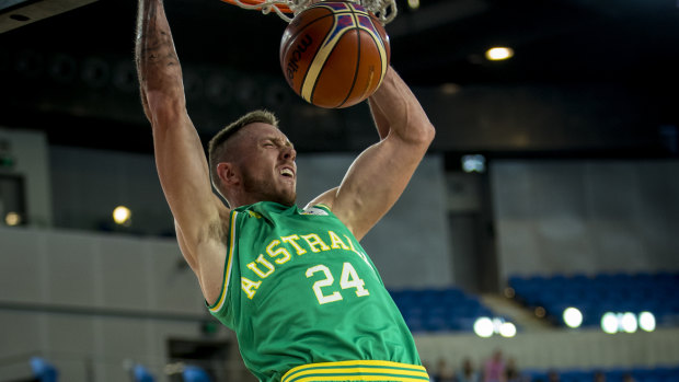 Cruising: File photo of Australia's Mitch Creek, who played his role in the victory over Kazakhstan.