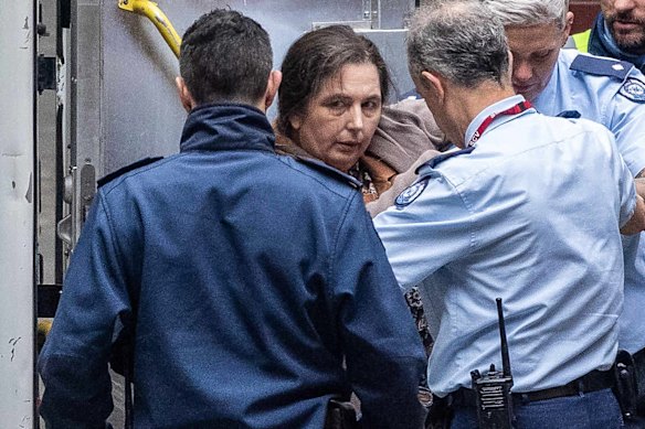Convicted triple-murderer Erin Patterson arriving at the Supreme Court of Victoria in Melbourne on Monday.