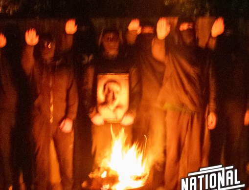 Members of the National Socialist Network celebrate Adolf Hitler’s birthday.