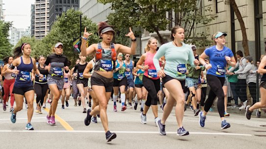The Lululemon Seawheeze half-marathon in Vancouver.