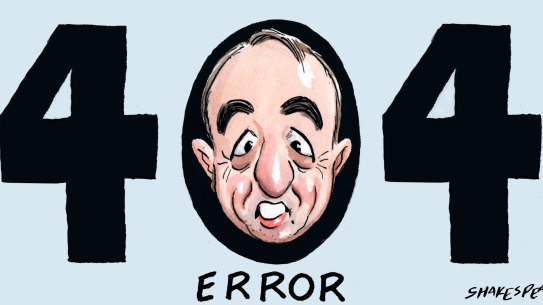 Dave Sharma is having difficulties reclaiming his website from a rogue Liberal Party member.