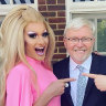 Kevin Rudd shows Pride as dark clouds shadow rainbow celebrations