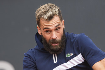 Benoit Paire in action in Hamburg.