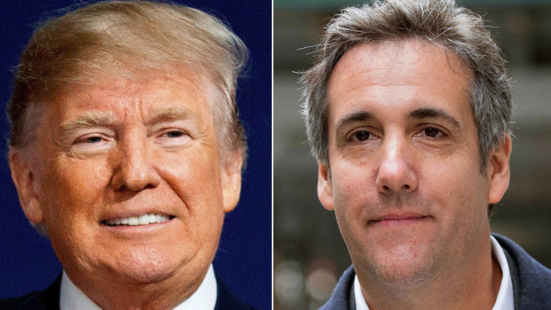 Donald Trump and his former fixer Michael Cohen, who is now a full-time critic of the former president.