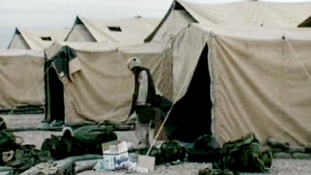 US Army tents in 2003. 