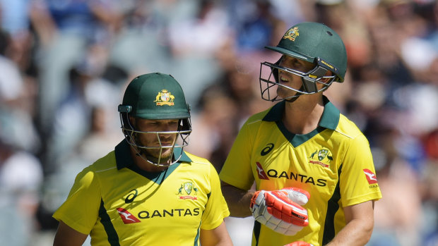 Swatted: File photo of Aaron Finch (left) and Mitch Marsh, who were unable to lead Australia to victory.