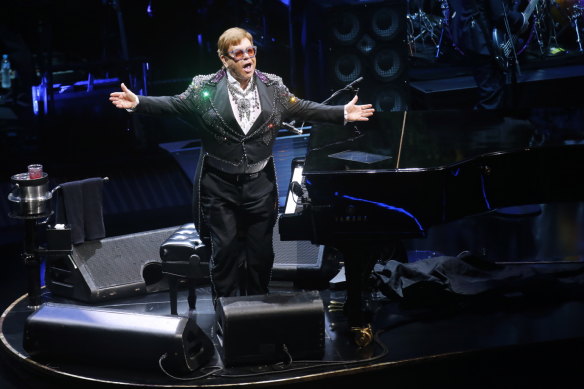 Elton John at ICC Sydney on December 21.