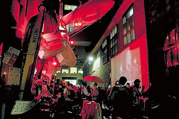 The Seven Metre Bar, a previous installation in Underwood Lane, highlighted inaction on climate change.