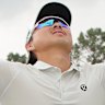 Min Woo Lee celebrates after his first victory on the PGA tour, winning the Texas Children’s Houston Open. 
