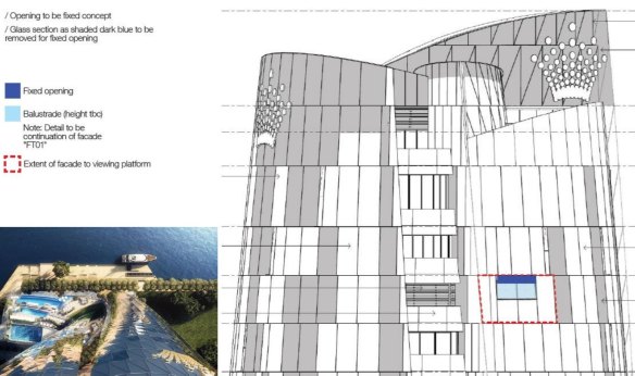 The viewing platform will take up a portion of level 66 inside the 75-storey tower. 