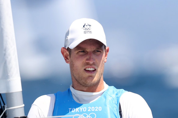 Matt Wearn firmed as Laser gold medal favourite after an outstanding day at Enoshima.