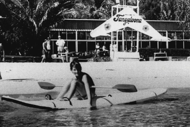 A guest at Tangalooma Island in 1987.