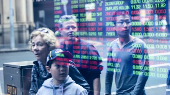 Generic scences at the ASX on the day of sharp falls across markets due to coronavirus fears. Monday 9th March 2020 AFR photo LOUIE DOUVIS .