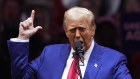 Republican presidential nominee former President Donald Trump at a rally on Sunday.