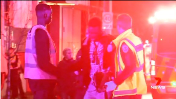 CCTV of the Collingwood brawl