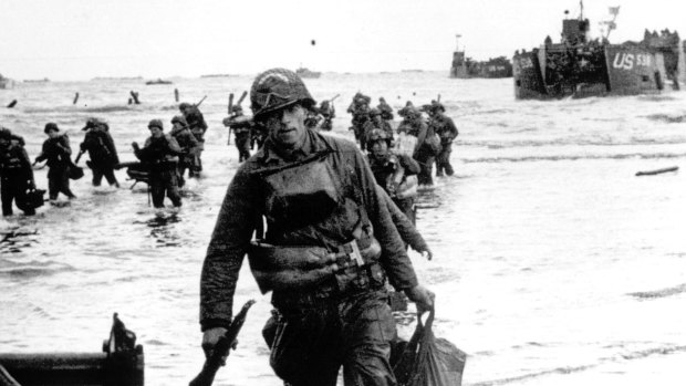 Omaha Beach on D-Day, June 6, 1944.